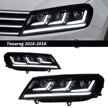 Upgrade Headlights For VW Touareg 2016 2017 2018 LED DRL Sequential Turn signal Lamps LED Headlight Assembly