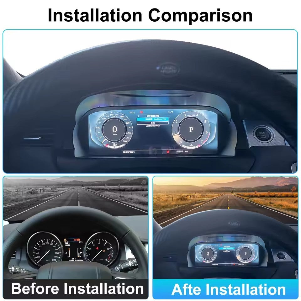 12.3 Inch LCD Cluster Digital Dashboard For Land Rover Evoque 2012-2019 Speedometer CarPlay | PareiAuto