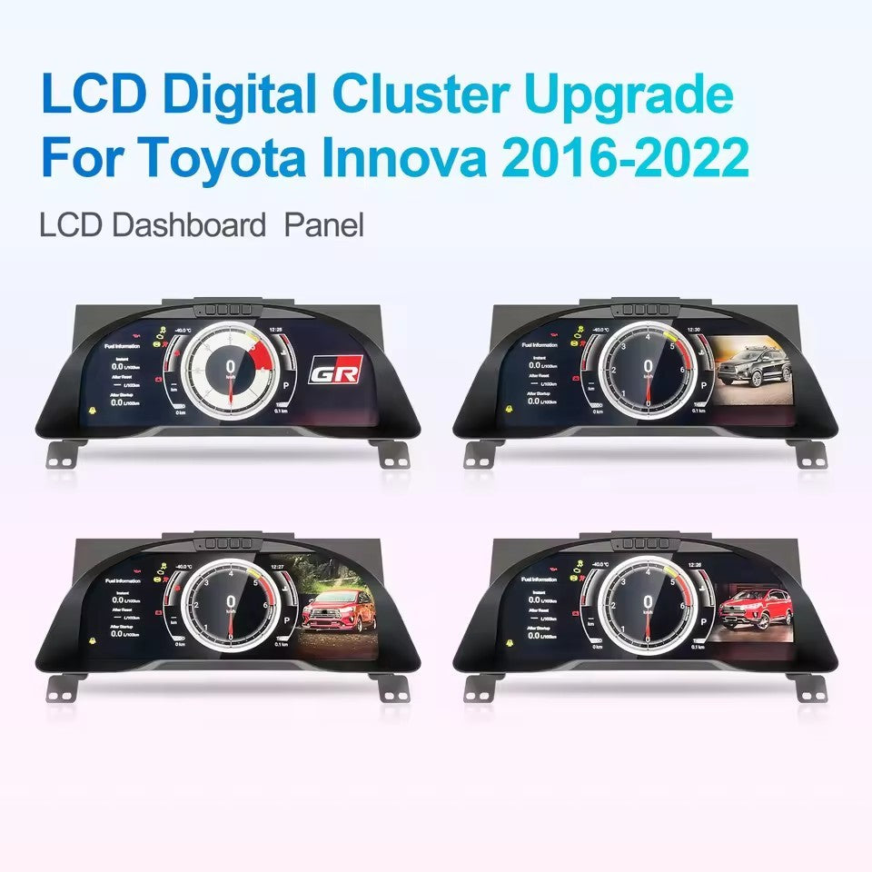 Digital Cluster For Toyota Innova 2016-2022 Virtual Cockpit Speed Meter Car Dashboard Display Instrument LCD Screen Display | PareiAuto