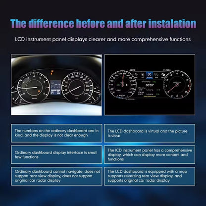 12.3" LCD Digital Dashboard Cluster For Nissan Patrol Y62 2015-2021 Virtual Instrument Panel Speedometer Cockpit | PareiAuto