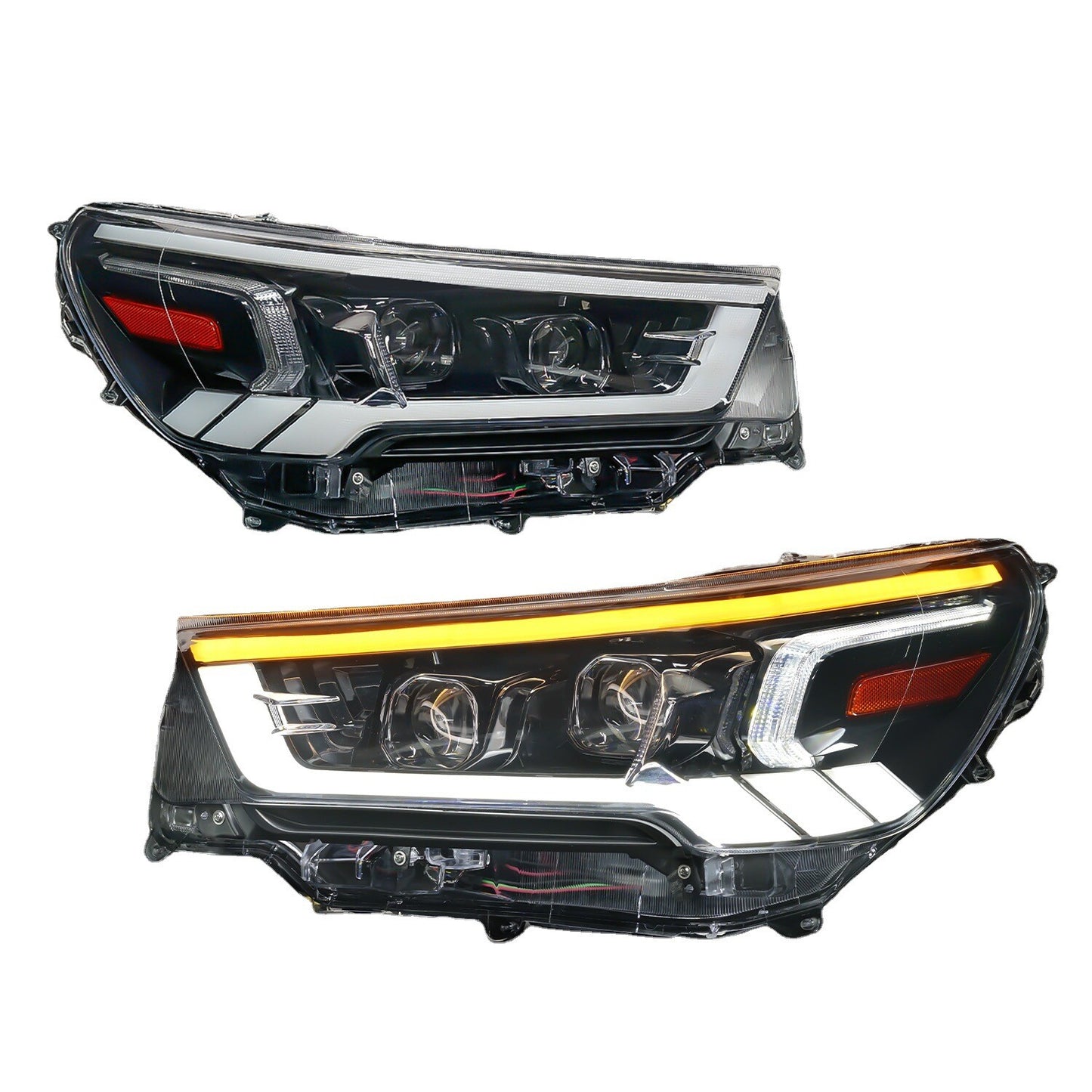 Full LED DRL Sequential Turn Signal Indicator HeadLights For Toyota Hilux Revo Rocco 2020 2021 2022