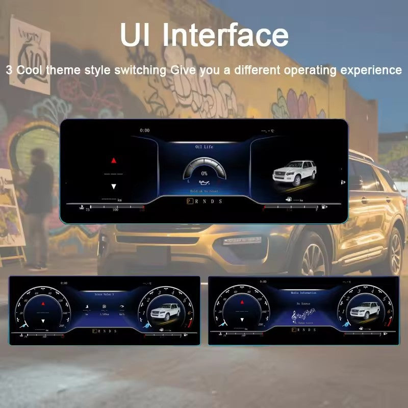 12.3" Inch Digital Instrument Cluster For Ford Explorer 2016 2017 2018 2019 Speedometer Dashboard | PareiAuto