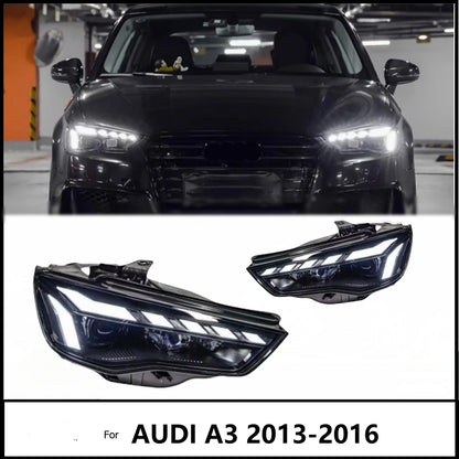 For Audi A3 A3 8V 2013 2014 2015 2016 LED Headlight Sequential Turn Signal DRL Head Lamps LED Headlight Assembly