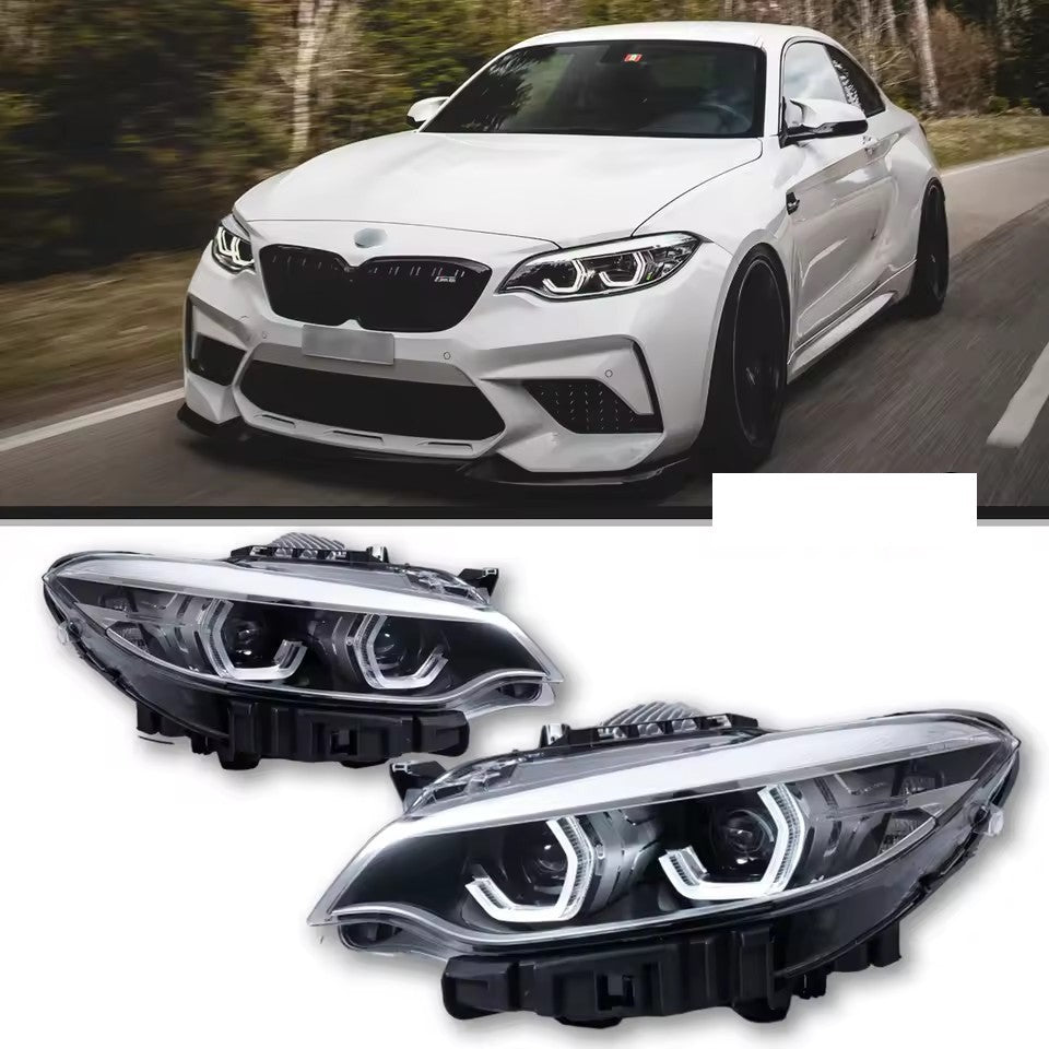 For BMW F22 2 Series 2014-2021 Full Front DRL Turn Signal Projector Lens  LED Headlights LED Headlight Assembly