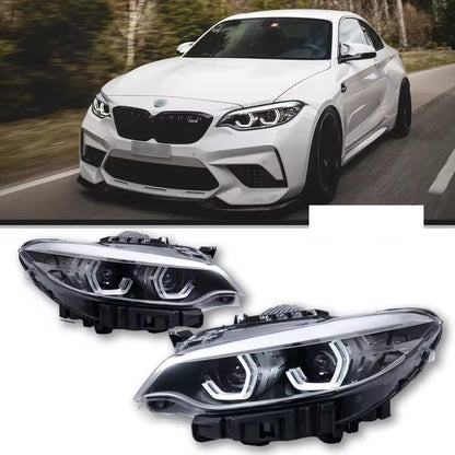 For BMW F22 2 Series 2014-2021 Full Front DRL Turn Signal Projector Lens  LED Headlights LED Headlight Assembly