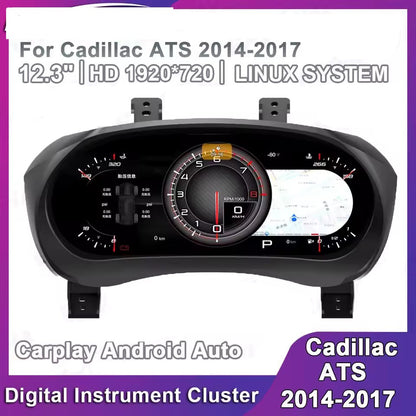 12.3" Inch LCD Dashboard For Cadillac ATS 2014 2015 2016 2017 Car Digital Instrument Cluster Speedometer | PareiAuto