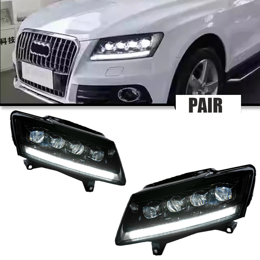 LED Headlight For Audi Q5 Q5L 2009-2018 Sequential Start Up Animation Front Turn Signal Lamps LED Headlight Assembly