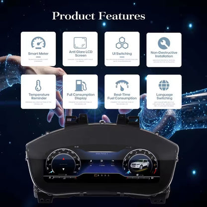 12.3" Inch For Ford Explorer 2011 2012 2013 2014 2015 LCD Digital instrument cluster support Carplay | PareiAuto