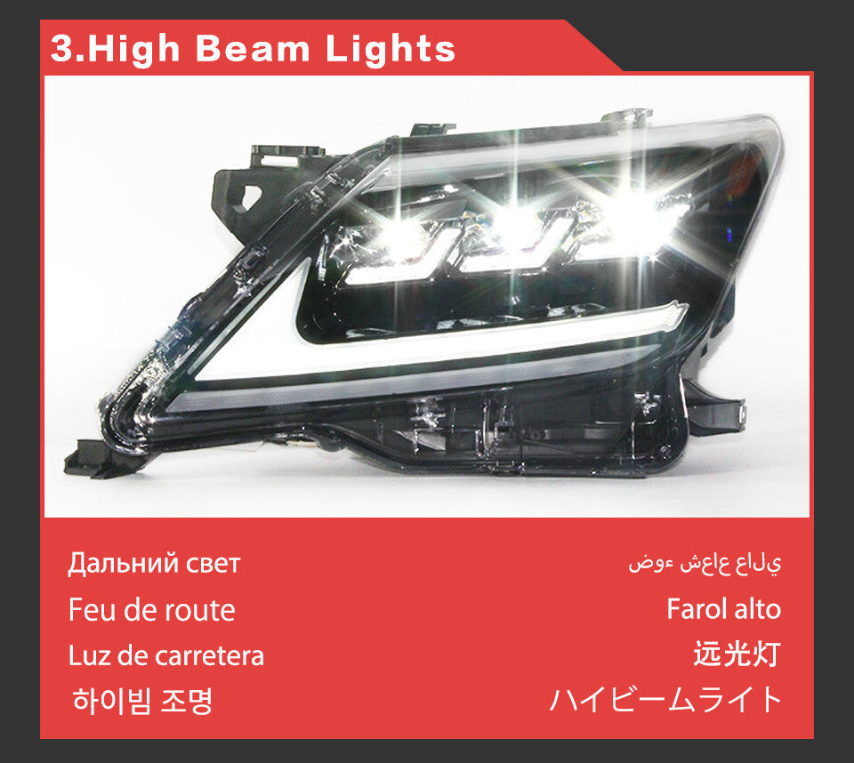 LED Headlights For Lexus LX570 2009-2015 Front DRL Sequential Turn Signal Headlamps Assembly