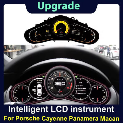 LCD Dashboard 12.3" Car Digital Cluster Instrument Auto Speedometer Tachometer Ghost Screen for Porsche Cayenne 2011 2012 2013 2014 2015 2016 2017 | PareiAuto