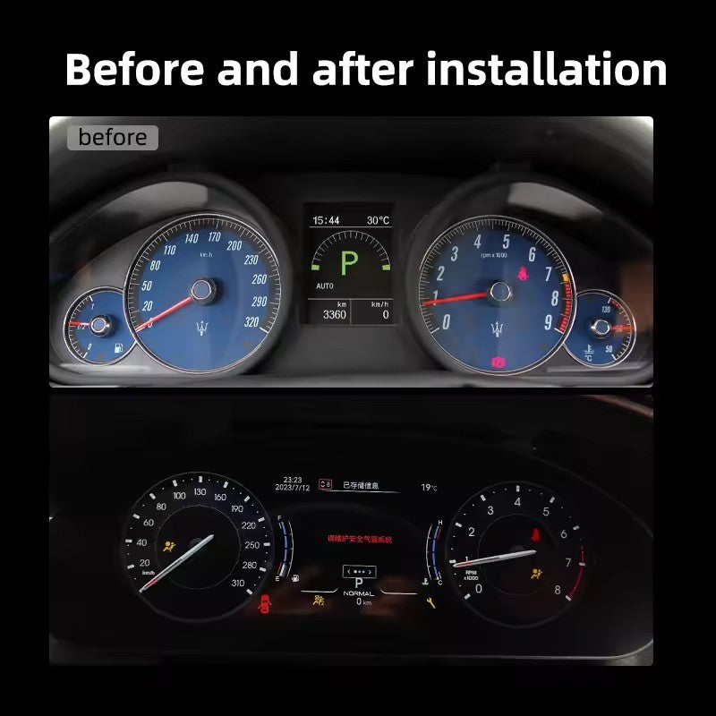 For Maserati GranTurismo GT 2004-2015 LCD Instrument Panel Digital Dashboard Car Cluster Carplay Speedometer Virtual Cockpit | PareiAuto