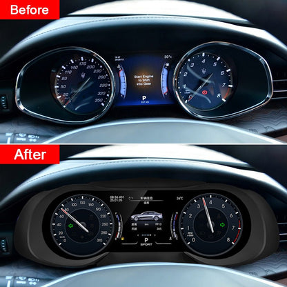 Digital Cluster For Maserati Quattroporte 2013-2023 Car LCD Co-pilot Instrument Panel Speed Meter Multimedia Player Light Screen | PareiAuto
