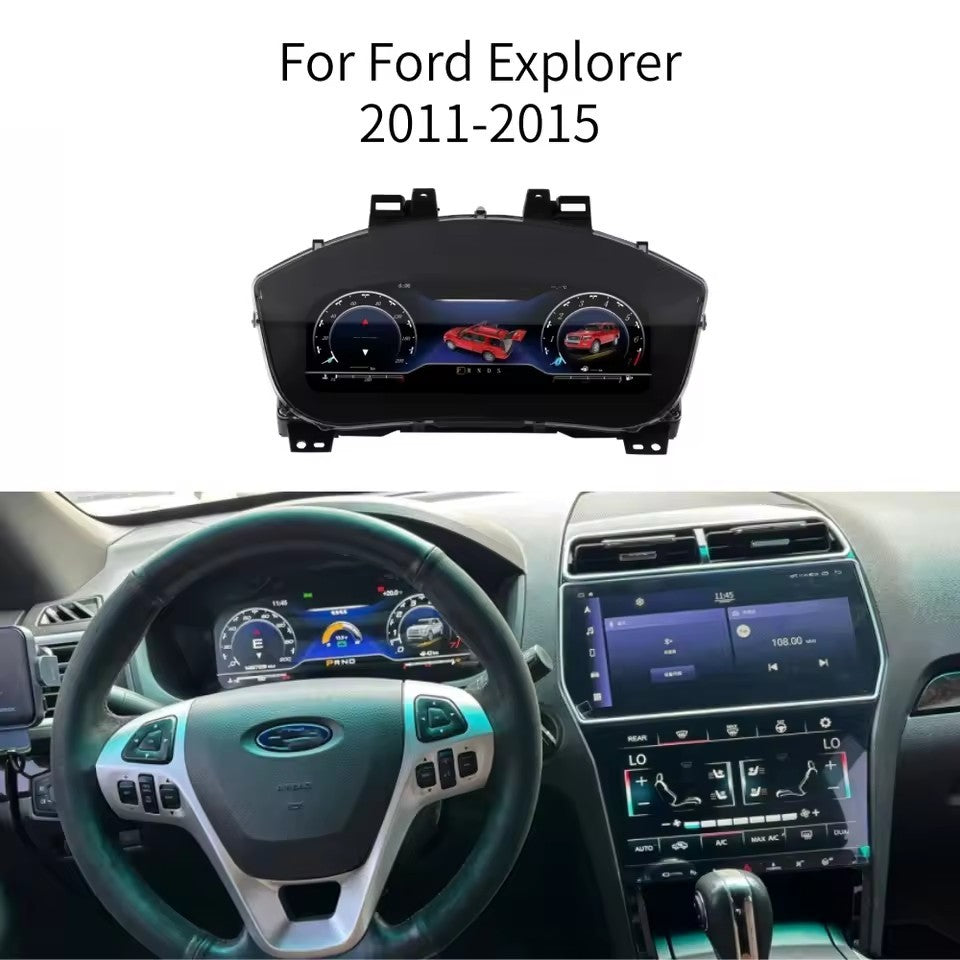 12.3" Inch For Ford Explorer 2011 2012 2013 2014 2015 LCD Digital instrument cluster support Carplay | PareiAuto