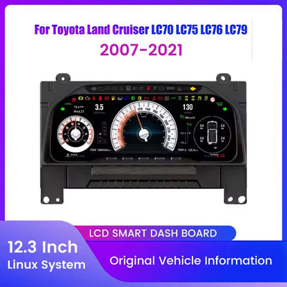 For Toyota Land Cruiser LC70 LC75 LC76 LC79 2007-2021 LCD Digital Dashboard Cluster Virtual Panel | PareiAuto