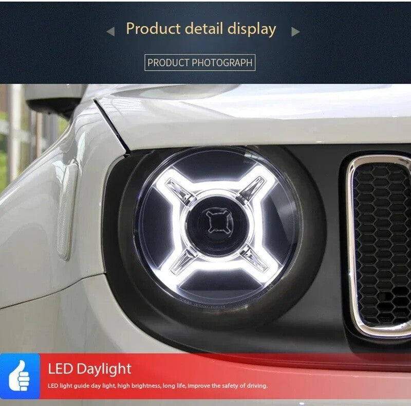 For Jeep Renegade 2015-2021 Headlights LED Projector Lens DRL Turn Signal Assembly
