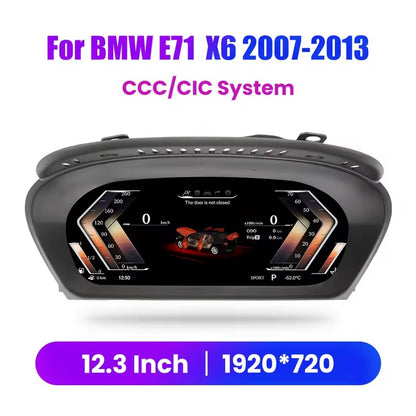12.3" Digital Dashboard Cluster for BMW X5 E70 X6 E71 2007-2013 – CCC CIC LCD Upgrade | PareiAuto