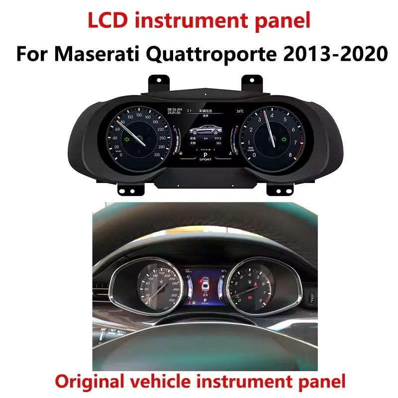 Digital Cluster For Maserati Quattroporte 2013-2023 Car LCD Co-pilot Instrument Panel Speed Meter Multimedia Player Light Screen | PareiAuto