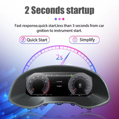 12.3'' Digital Dashboard For Audi A3 S3 8V 2014 2015 2016 2017 2018 2019 Speedometer Virtual Cockpit | PareiAuto