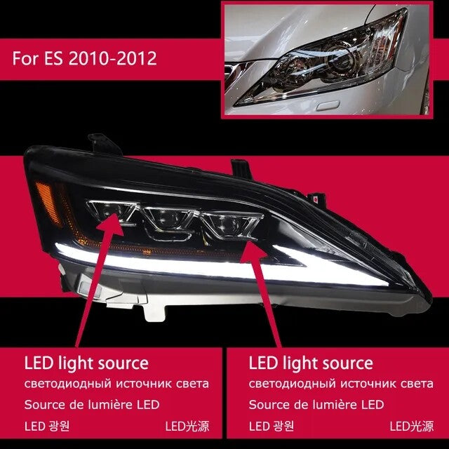 LED Headlights For Lexus ES200 ES300 2006-2012 DRL Sequential Turn Signal HeadLamps