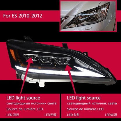 LED Headlights For Lexus ES200 ES300 2006-2012 DRL Sequential Turn Signal HeadLamps