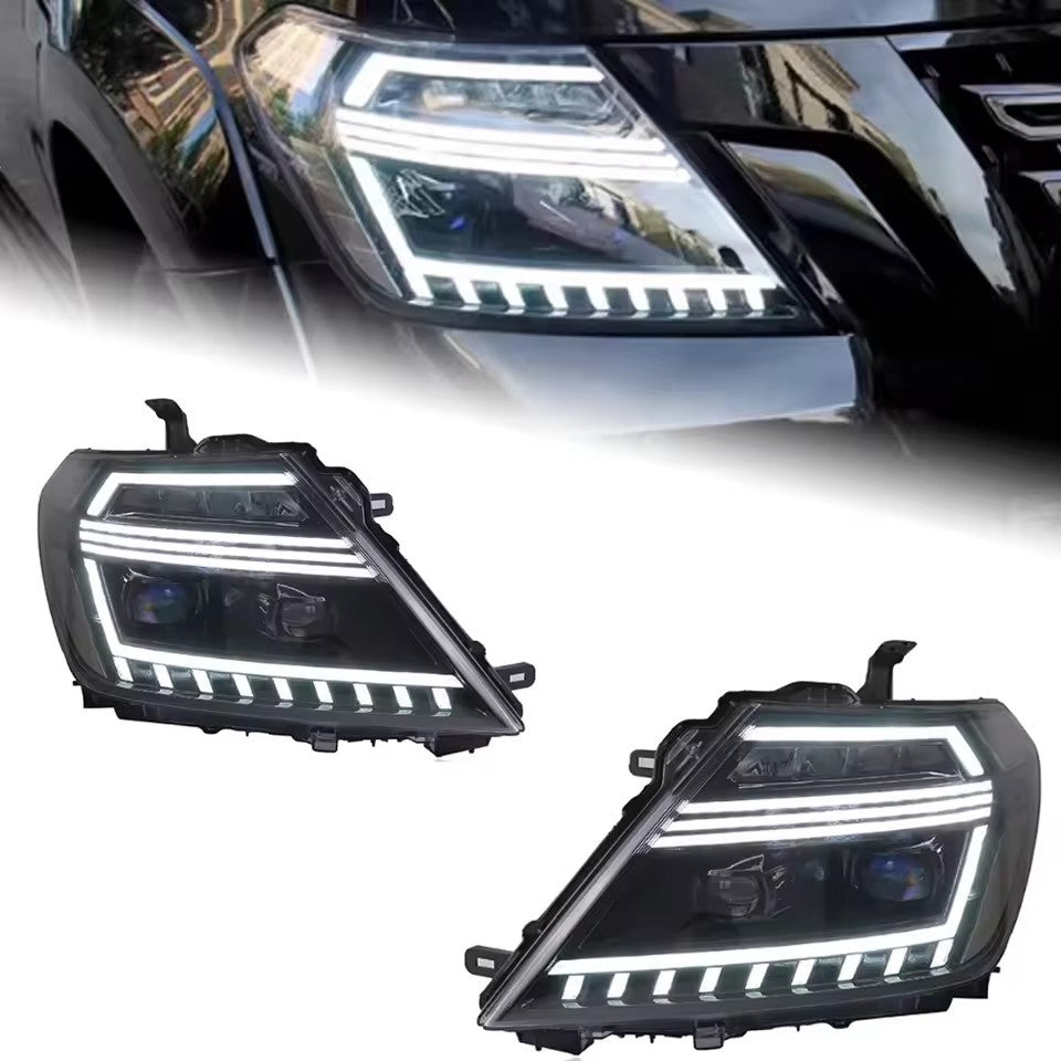For Nissan Armada Patrol Y62 2016-2020 LED Headlight Sequential Turn Signal Front DRL Lamps LED Headlight Assembly