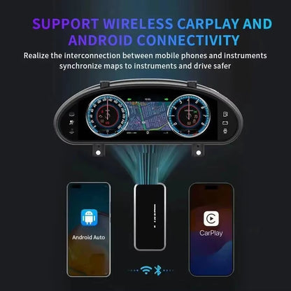 For Maserati GranTurismo GT 2004-2015 LCD Instrument Panel Digital Dashboard Car Cluster Carplay Speedometer Virtual Cockpit | PareiAuto
