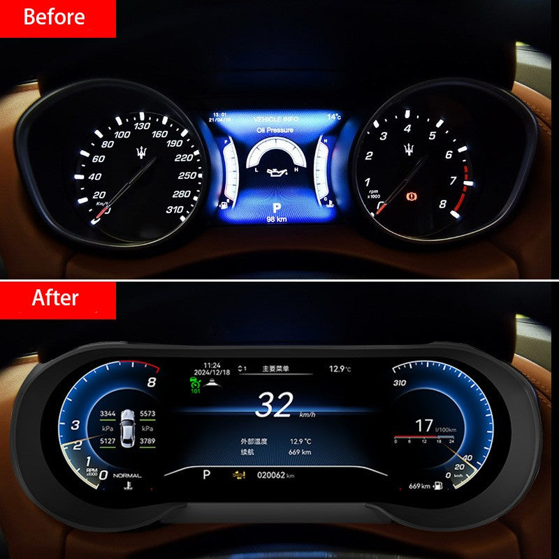 12.3'' Inch LCD Dashboard Speedometer For Maserati Levante 2016 2017 2018 2019 2020 2021 2022 2023 Virtual Digital | PareiAuto