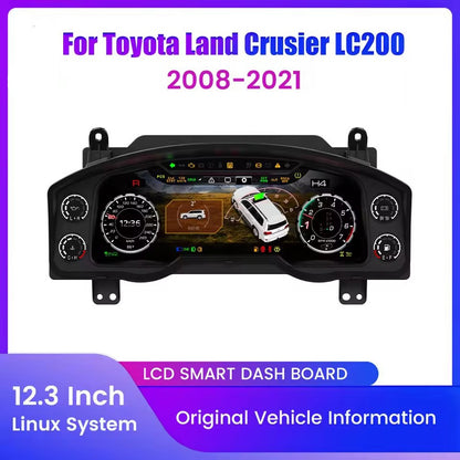 For Toyota Land Crusier LC200 2008-2021 12.3" LCD Digital Dashboard Instrument | PareiAuto