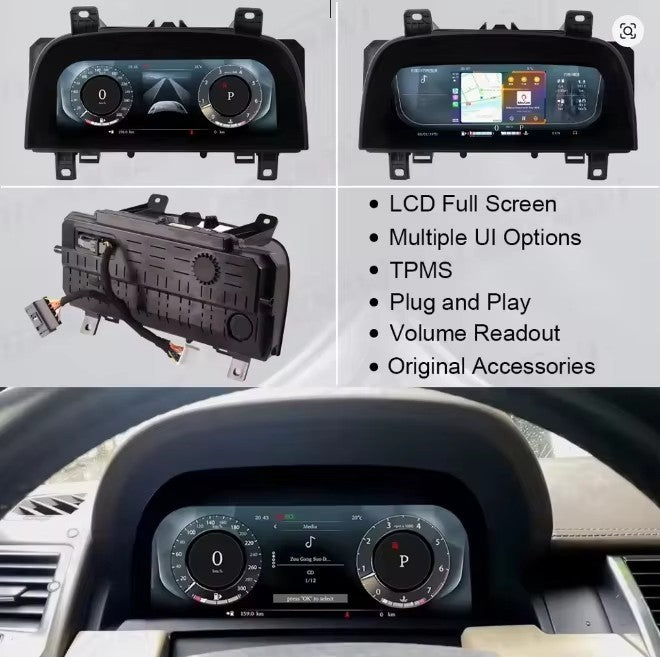 12.3"LCD Cluster digital instrument cluster For Land Rover Discovery 4 2008-2016 | PareiAuto
