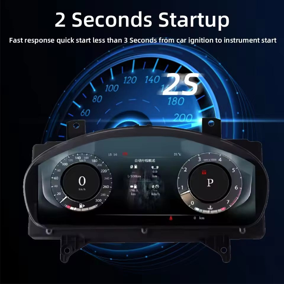 Digital Cluster Dashboard For Jaguar XJL 2010 2011 2012 2013 2014 2015 Speedometer Wireless CarPlay HD screen1920*720 | PareiAuto