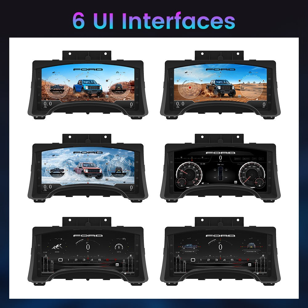 13.1" Inch LCD Digital Dashboard Cluster For Ford F150 2009-2014 Speedometer Virtual | PareiAuto