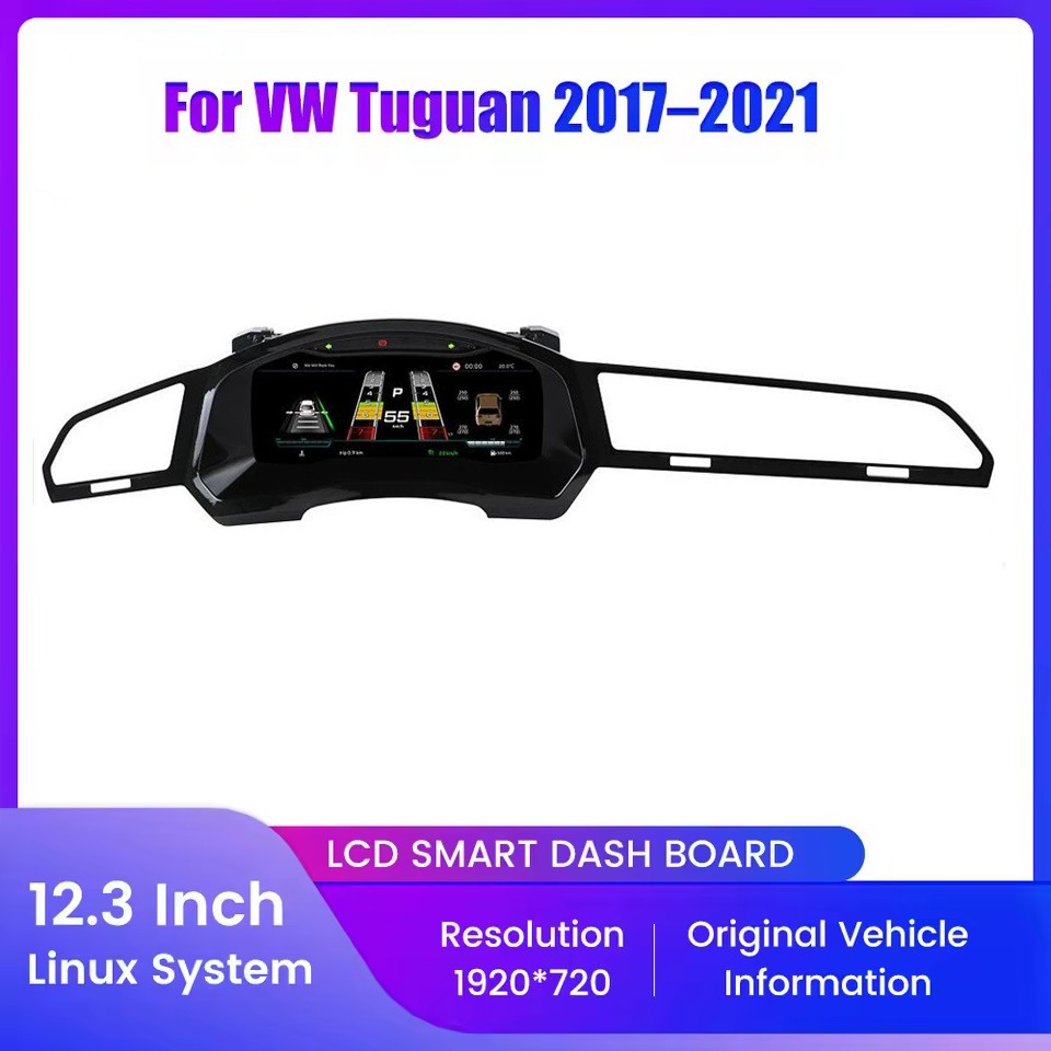 12.3" inch LCD Digital Dashboard Cluster For VW Tuguan 2017 2018 2019 2020 2021 Virtual Instrument Panel | PareiAuto
