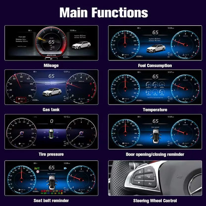 12.3" Inch Digital Instrument Cluster For Benz C200L C/GLC W205/W253 2015 2016 2017 2018 2019 speedometer | PareiAuto