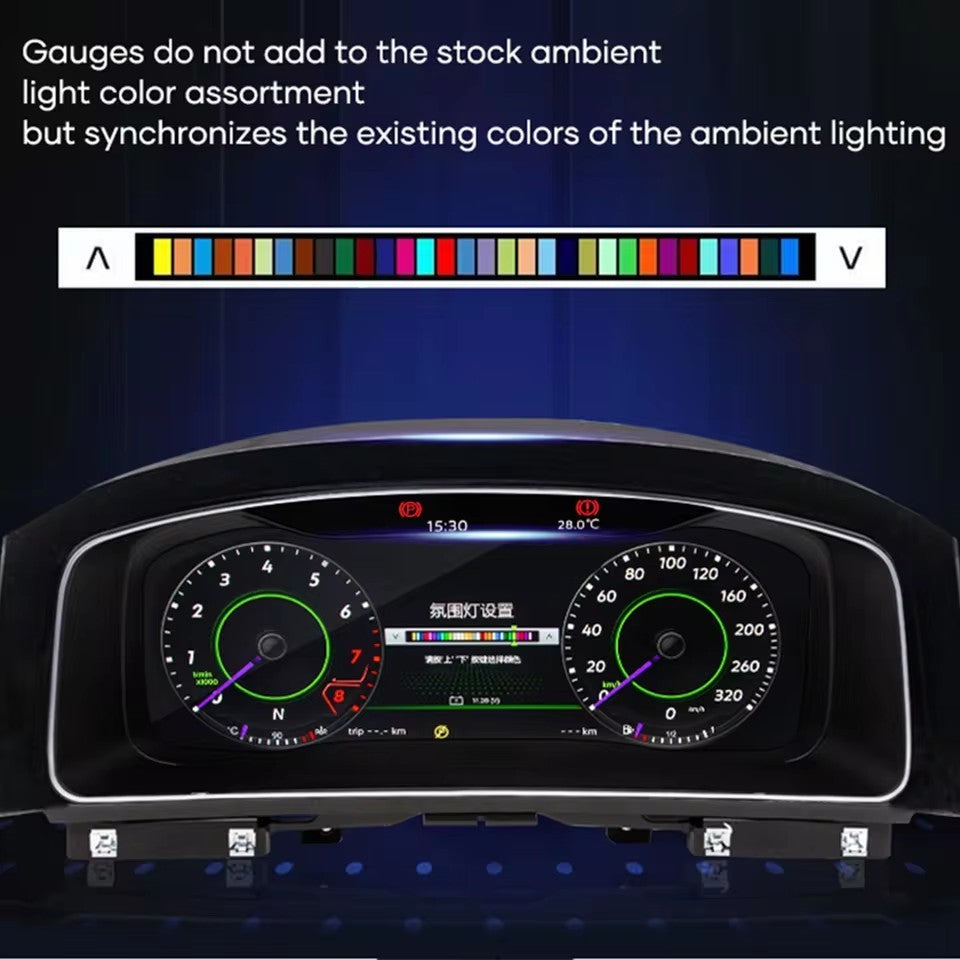12.3" Inch Lcd Digital Dashboard Cluster For VW Seat Leon 2013 2014 2015 2016 2017 2018 Instrument Panel | PareiAuto