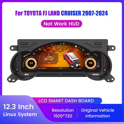 12.3" LCD Digital Dashboard Cluster Cockpit For TOYOTA FJ LAND CRUISER 2007-2024 | PareiAuto