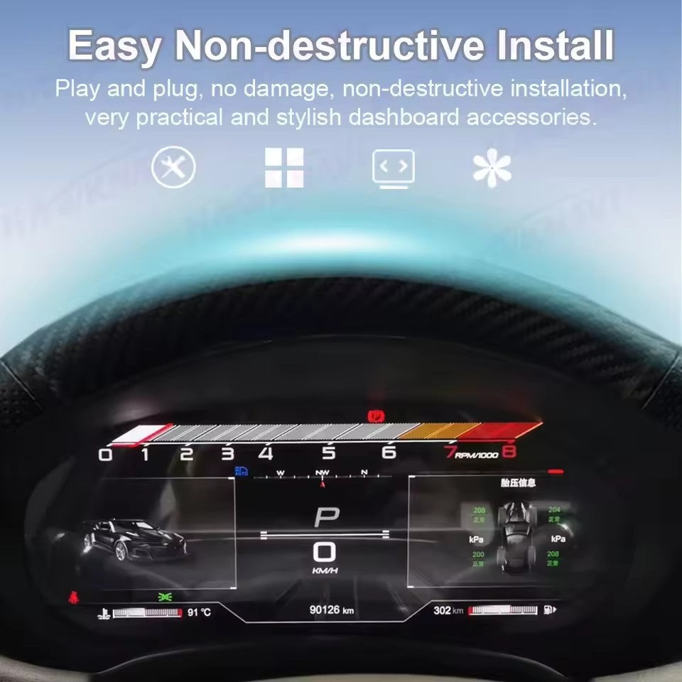 12.3" LCD Dashboard For Cadillac XT5 2016-2019 Car Digital Instrument Cluster | PareiAuto
