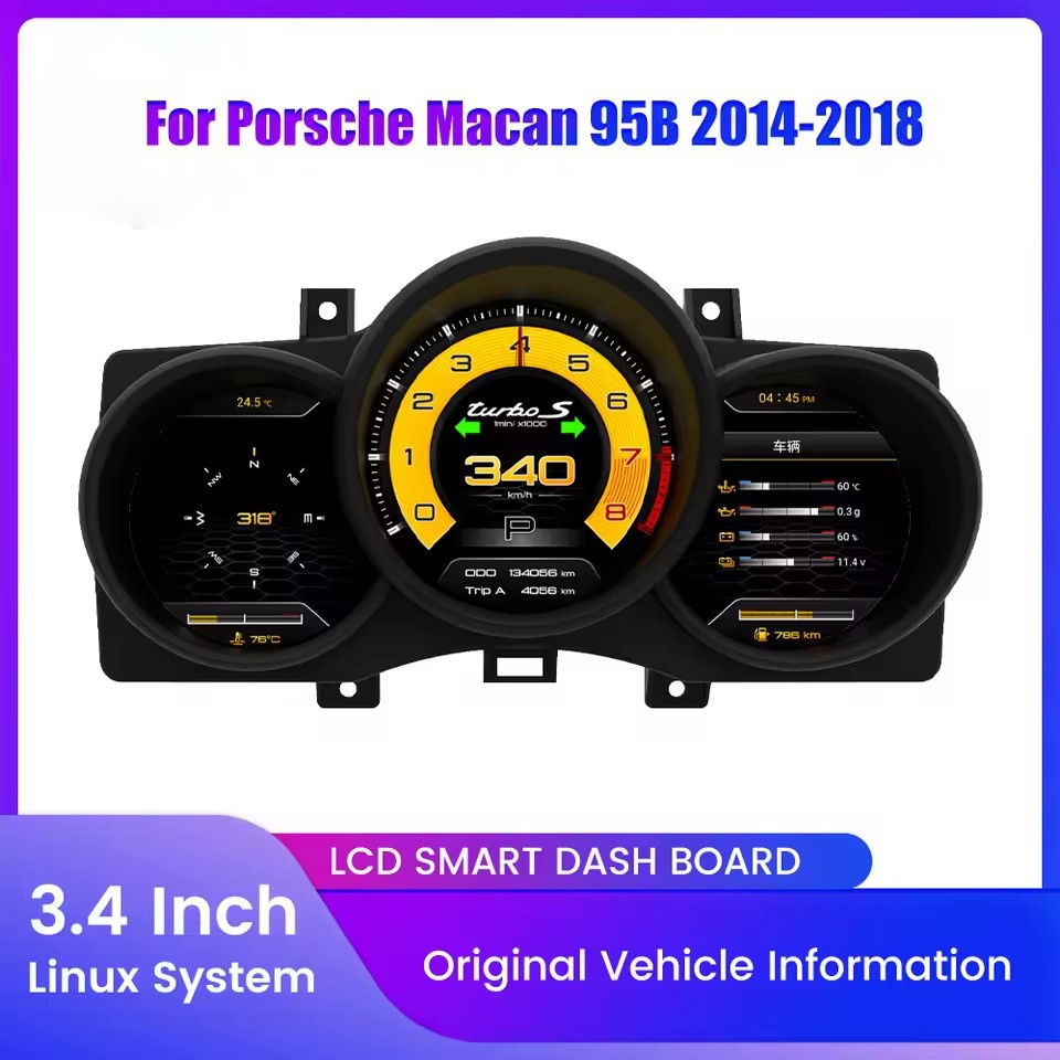 LCD Digital Dashboard Cluster For Porsche Macan 95B Boxster 718 Instrument Panel | PareiAuto