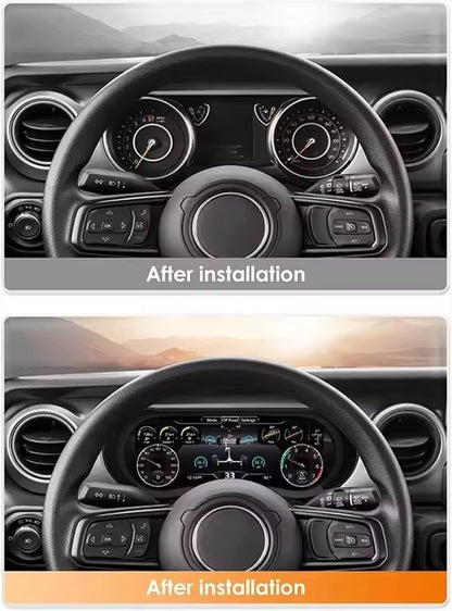 LCD Digital Instrument Cluster Display For Jeep Wrangler JL 2018-2023 Speedometer Plug&Play | PareiAuto