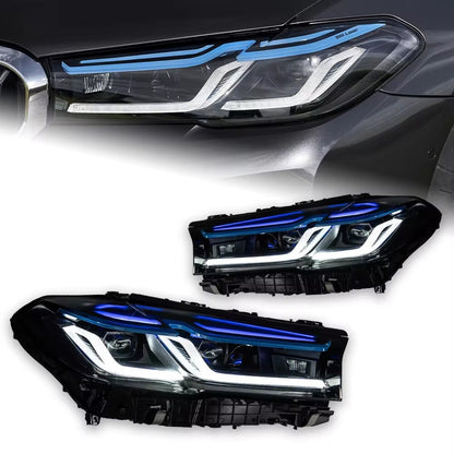 LED Headlights For BMW 5 Series G30 G38 2018 2019 2020 2021 2022 Front DRL Turn Signal Lamps Start-up Animation LED Headlight Assembly