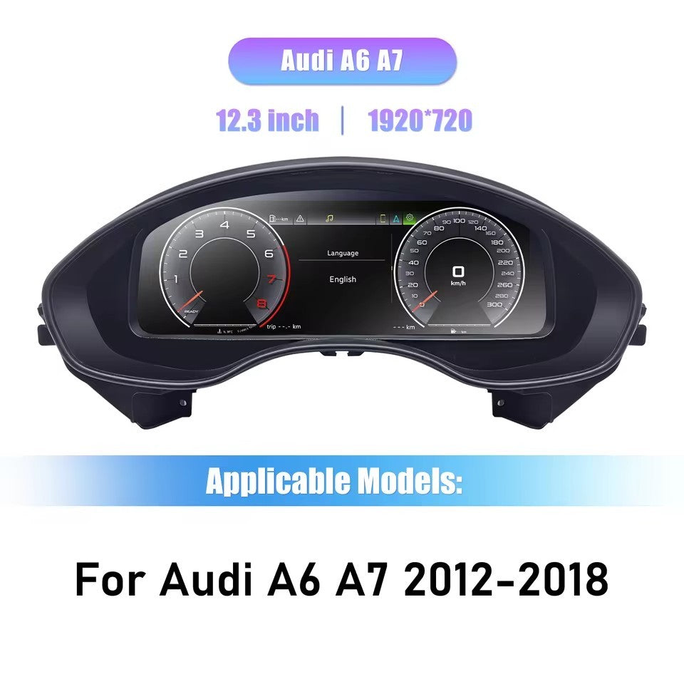 12.3"Lcd Digital Cluster Dashboard For Audi A6 A7 C7 2012-2018 Panel Speedometer Virtual Cockpit instrument | PareiAuto