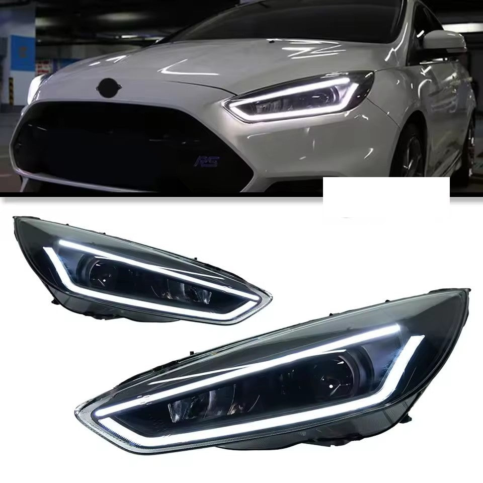 LED Projector Lens Headlight For Ford Focus 2015-2018 Sequential DRL Front Turn Signal Lamps LED Headlight Assembly
