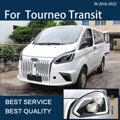 LED Front DRL Headlights For Ford Tourneo Transit 2016 2017 2018 2019 2020 2021 2022 Turn Signal HeadLamps LED Headlight Assembly