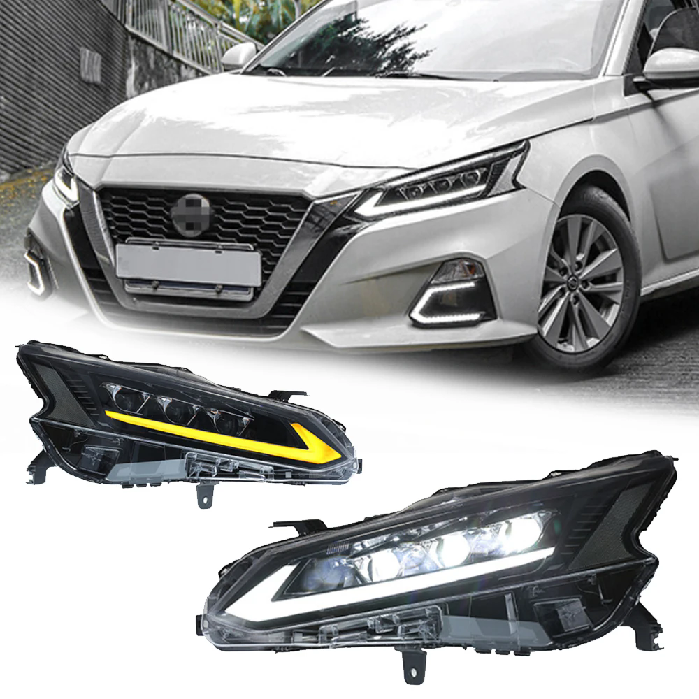 LED Headlights For Nissan Altima 2019 2020 2021 2022 2023 2024 Start Up Animation Sequential Turn Signal Headlamps LED Headlight Assembly