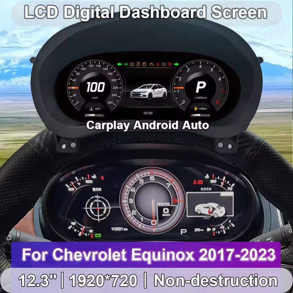 For Chevrolet Equinox 2017 2018 2019 2020 2021 2022 2023 12.3" Inch Digital Speedometer Lcd Instrument Cluster | PareiAuto