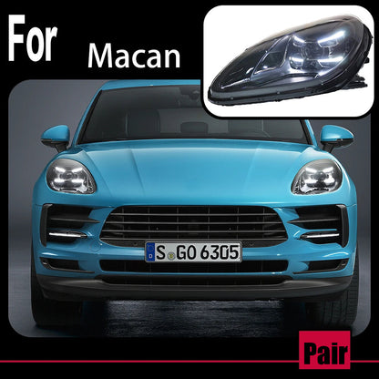For Porsche Macan 2014 2015 2016 2017 2018 2019 2020 2021 2022 LED Headlight Projector Lens DRL Turn Signal Lamps