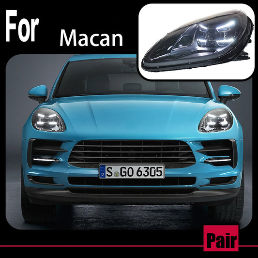 For Porsche Macan 2014 2015 2016 2017 2018 2019 2020 2021 2022 LED Headlight Projector Lens DRL Turn Signal Lamps