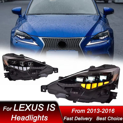 LED Headlights For Lexus IS250 IS300h IS350 F 2013 2014 2015 2016 Sequential Turn Signal Headlamps LED Headlight Assembly