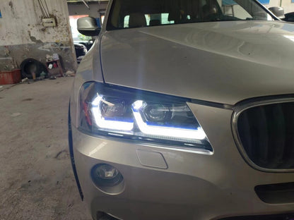 LED Headlight For BMW X3 F25 2010 2011 2012 2013 2014 Projector Lens Pre-LCI Front DRL Turn Signal Headlamps