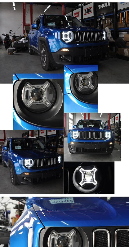 For Jeep Renegade 2015-2021 Headlights LED Projector Lens DRL Turn Signal Assembly