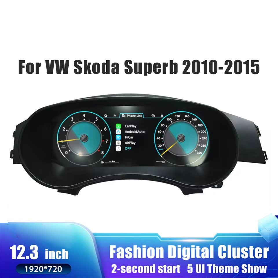 Lcd Digital Dashboard Cluster For VW Skoda Superb 2010-2015 instrument Paneel | PareiAuto